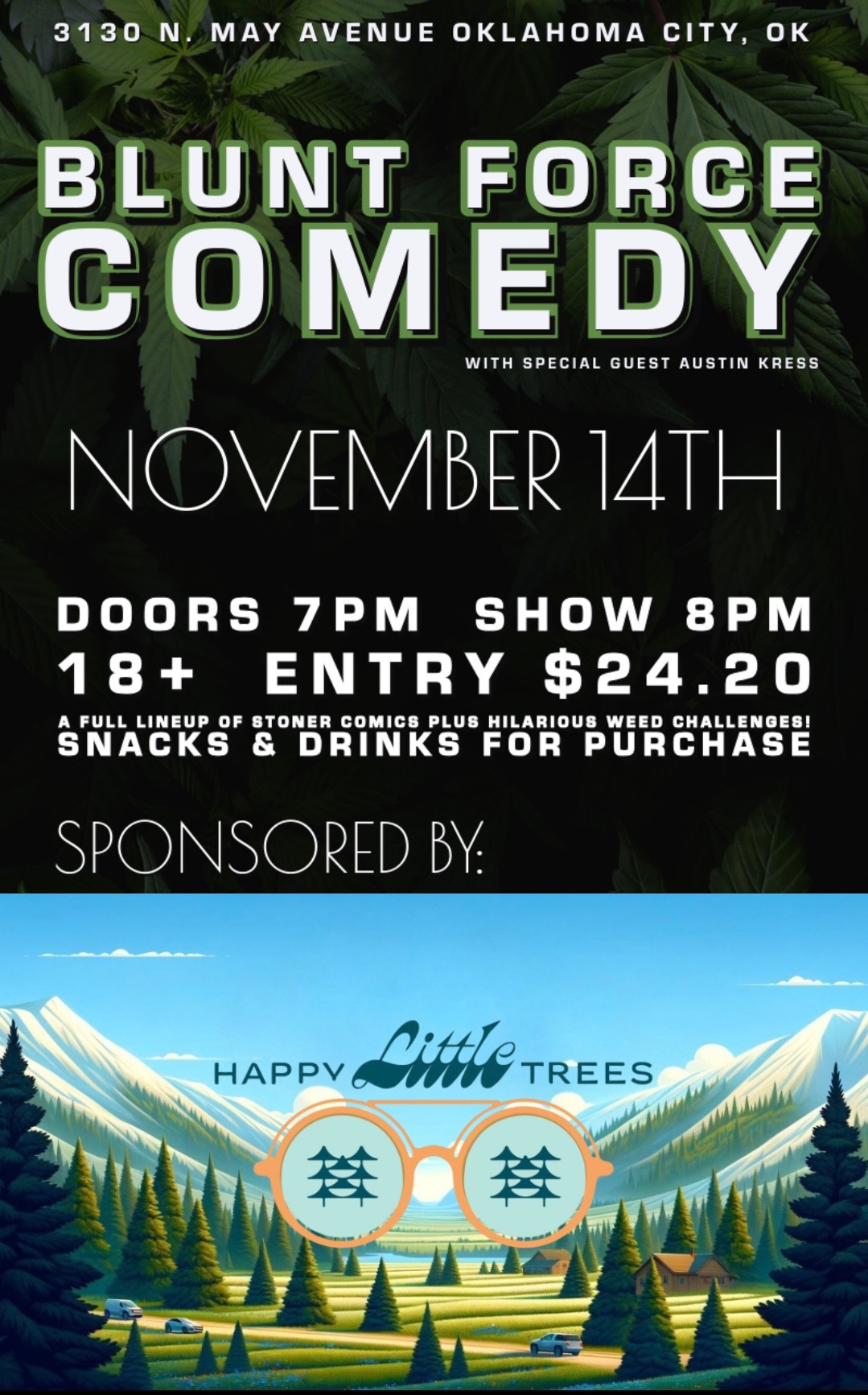 Blunt Force Comedy flyer